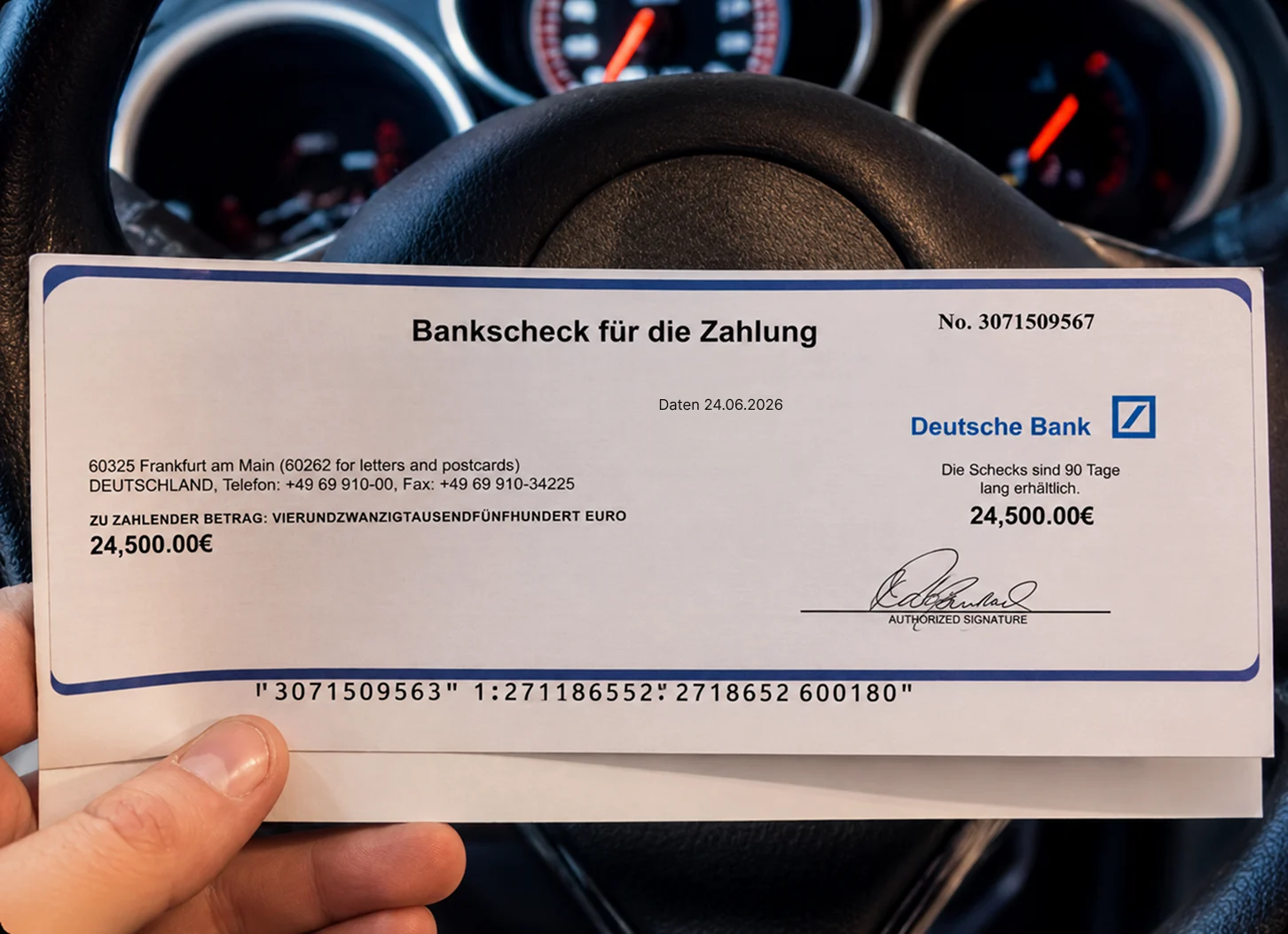 Bank check